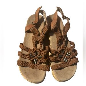 Alegria Brown Braided Sandals